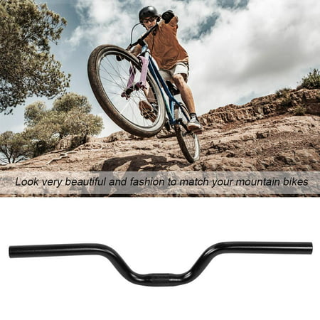 MTB Bike Cycling Fixed Gear Riser Handlebar Bicycle Bar 25.4mm 520mm Black